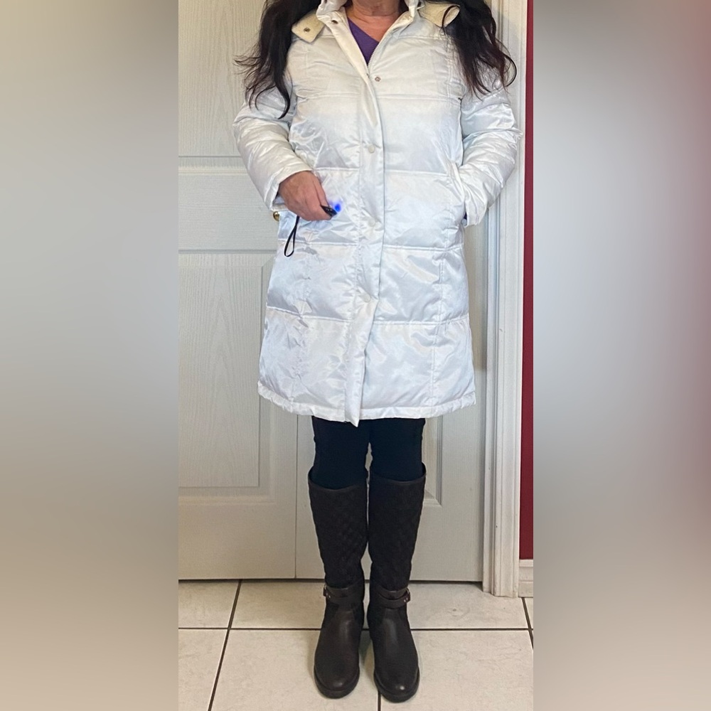 Ralph Lauren Warm Parka Coat Winter Puffer Coat w/ Removable Hood Sz L